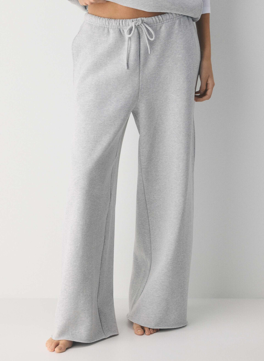 cozy sweatfleece mega flutter sweatpant heather chrome