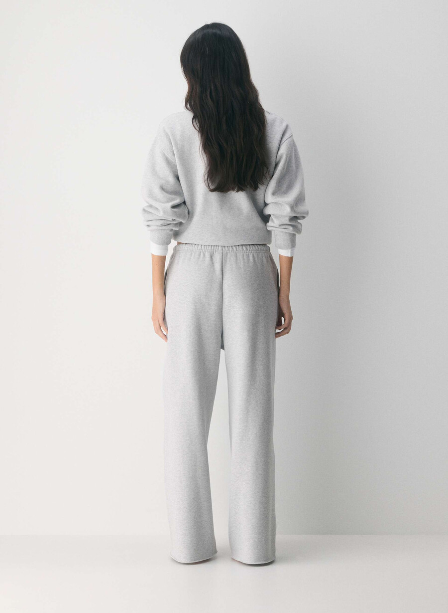 cozy sweatfleece mega flutter sweatpant heather chrome
