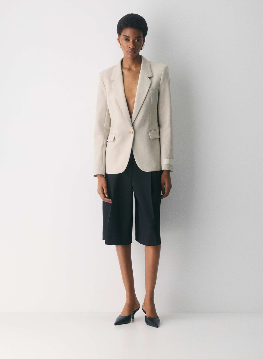 producer blazer - reessential heather matte pearl