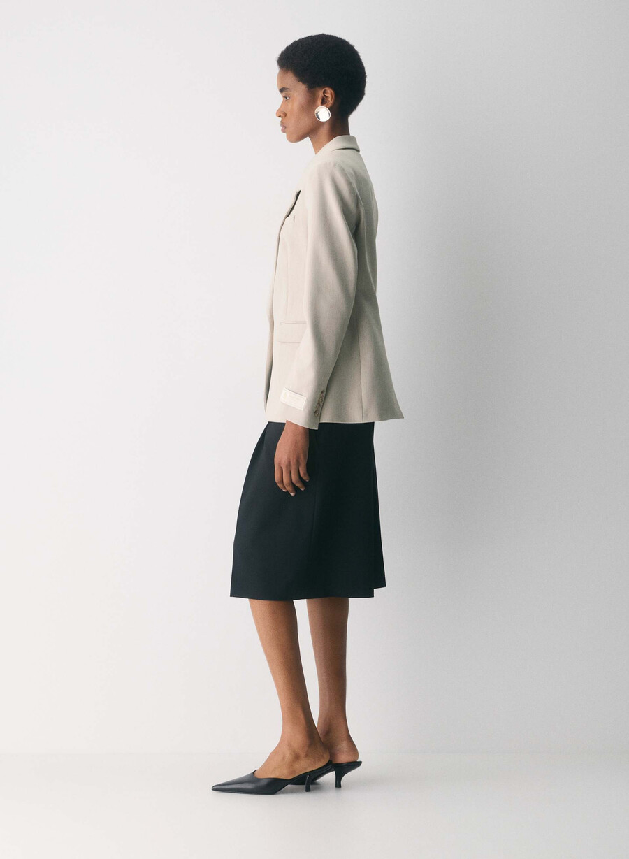 producer blazer - reessential heather matte pearl