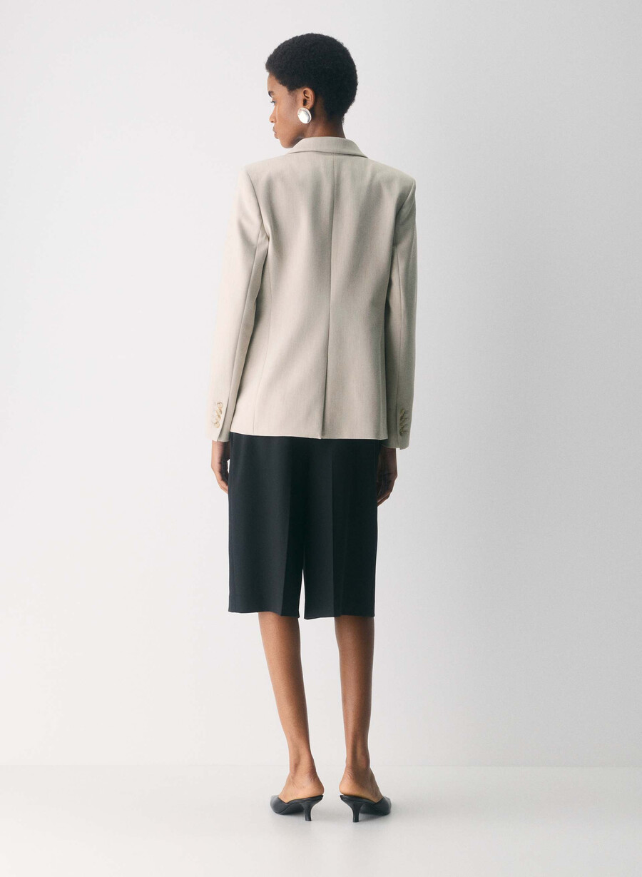 producer blazer - reessential heather matte pearl