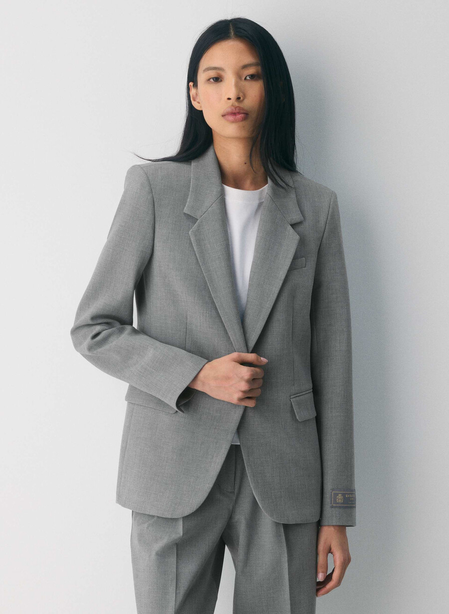 produzent blazer - reessential heather dark grey