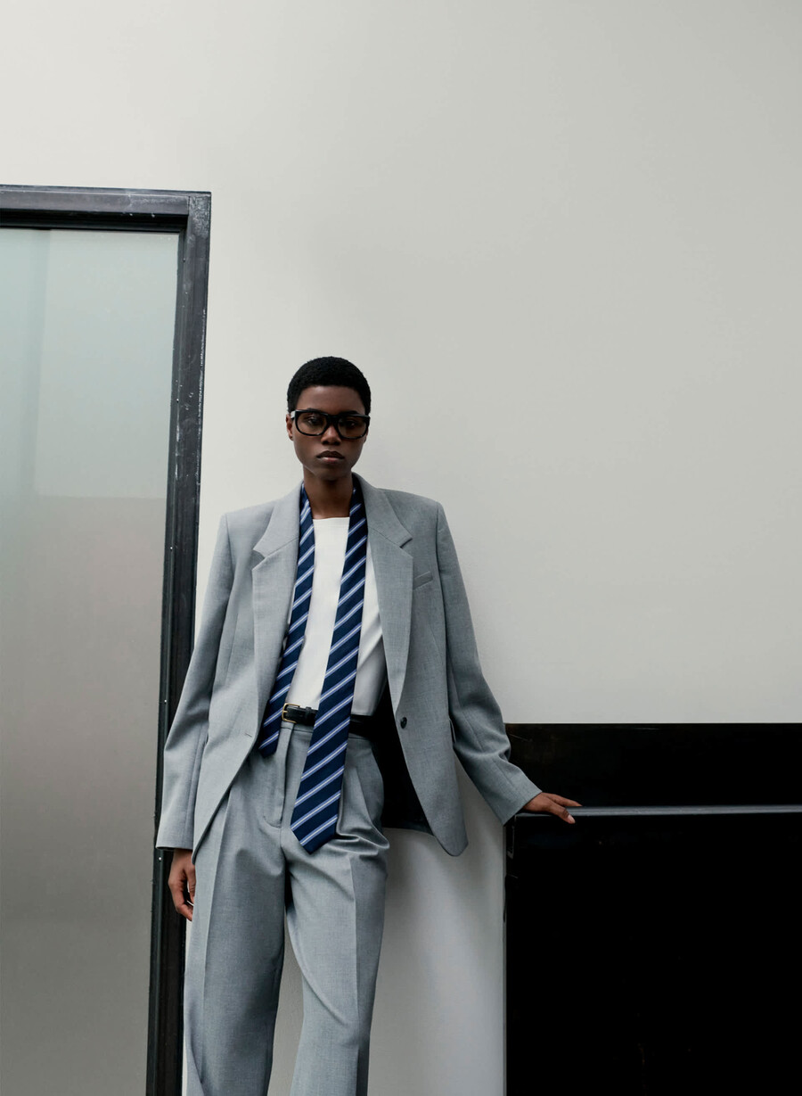 produzent blazer - reessential heather dark grey