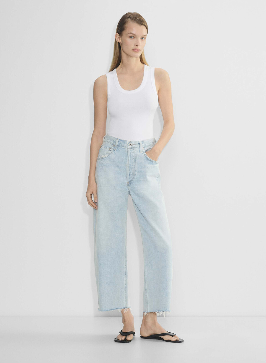 citizens of humanity ayla raw hem jeans sailor