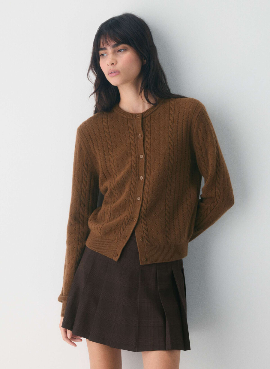 sweetspot cardigan schokoladenbraun