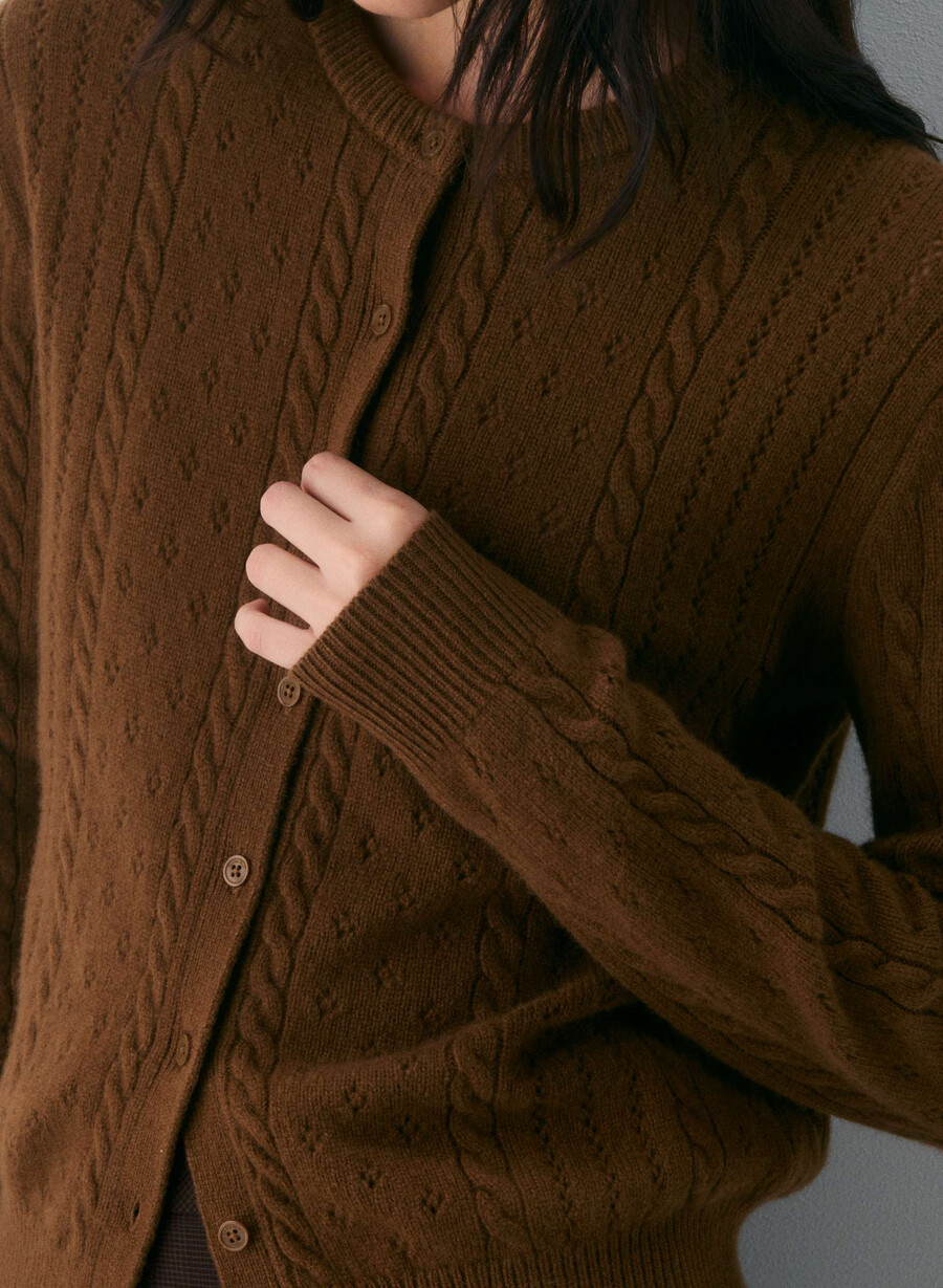 sweetspot cardigan schokoladenbraun