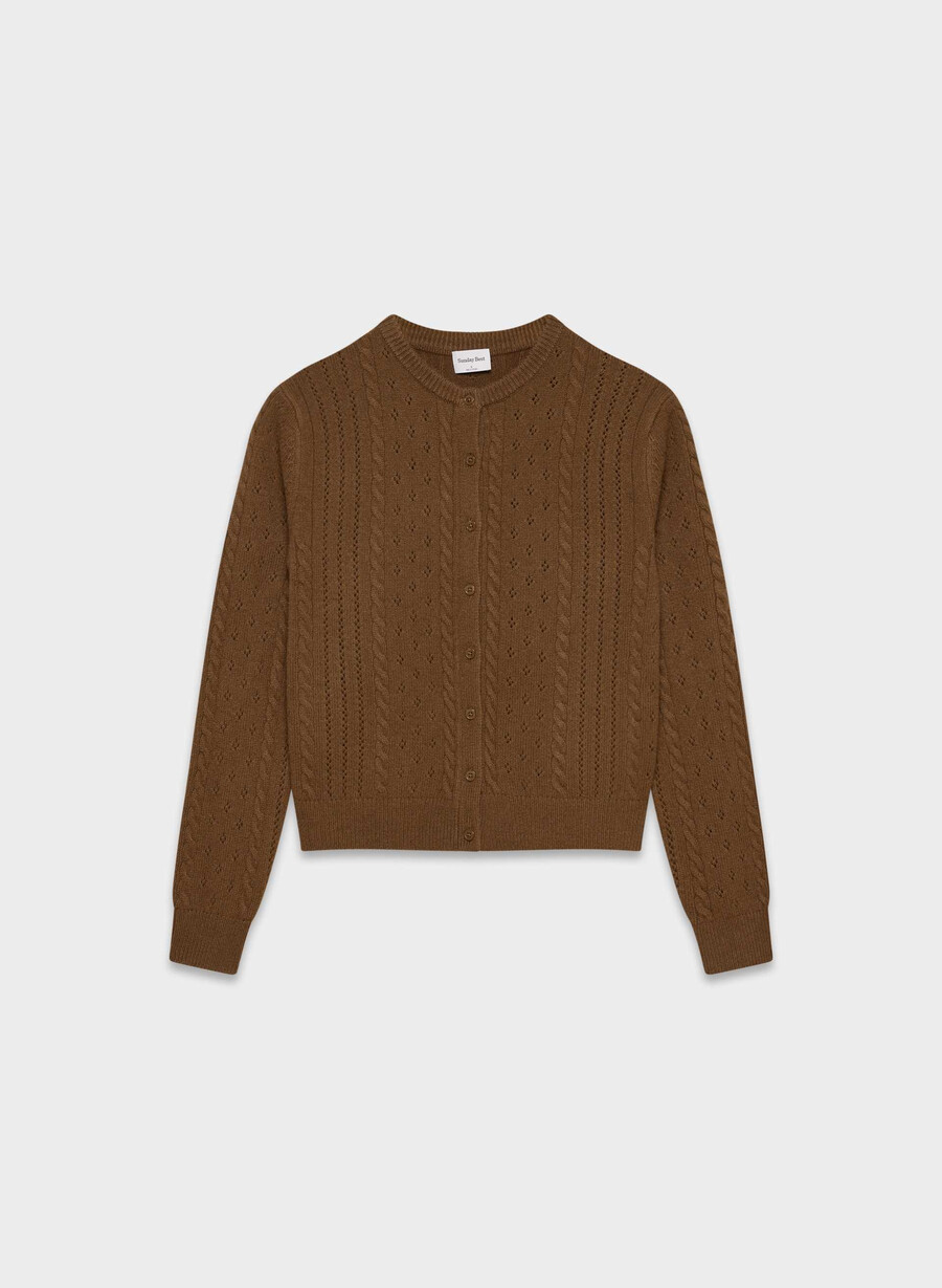 sweetspot cardigan schokoladenbraun