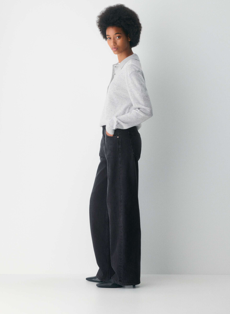 agolde low curve jeans black tar