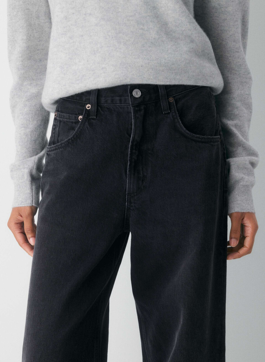agolde low curve jeans black tar