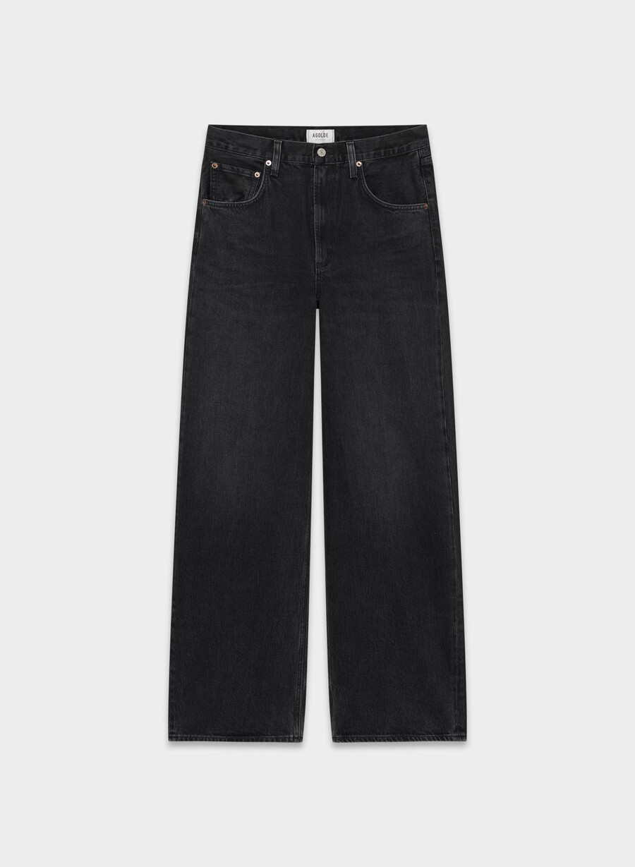 agolde low curve jeans black tar