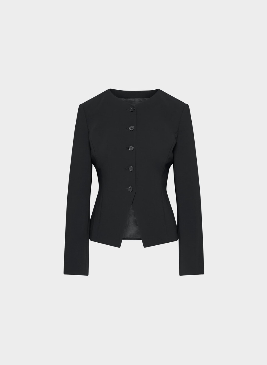 königlicher blazer – crepette schwarz