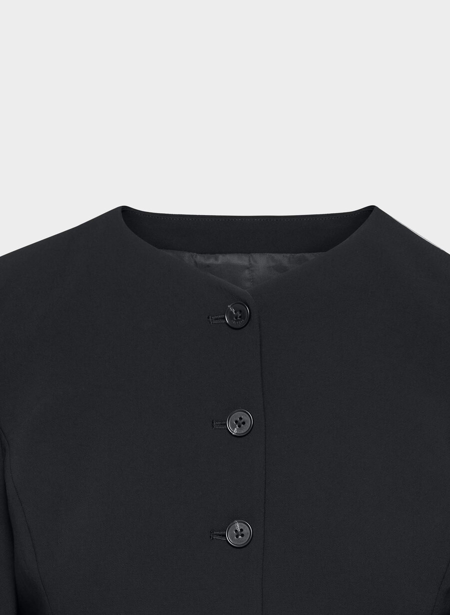 königlicher blazer – crepette schwarz