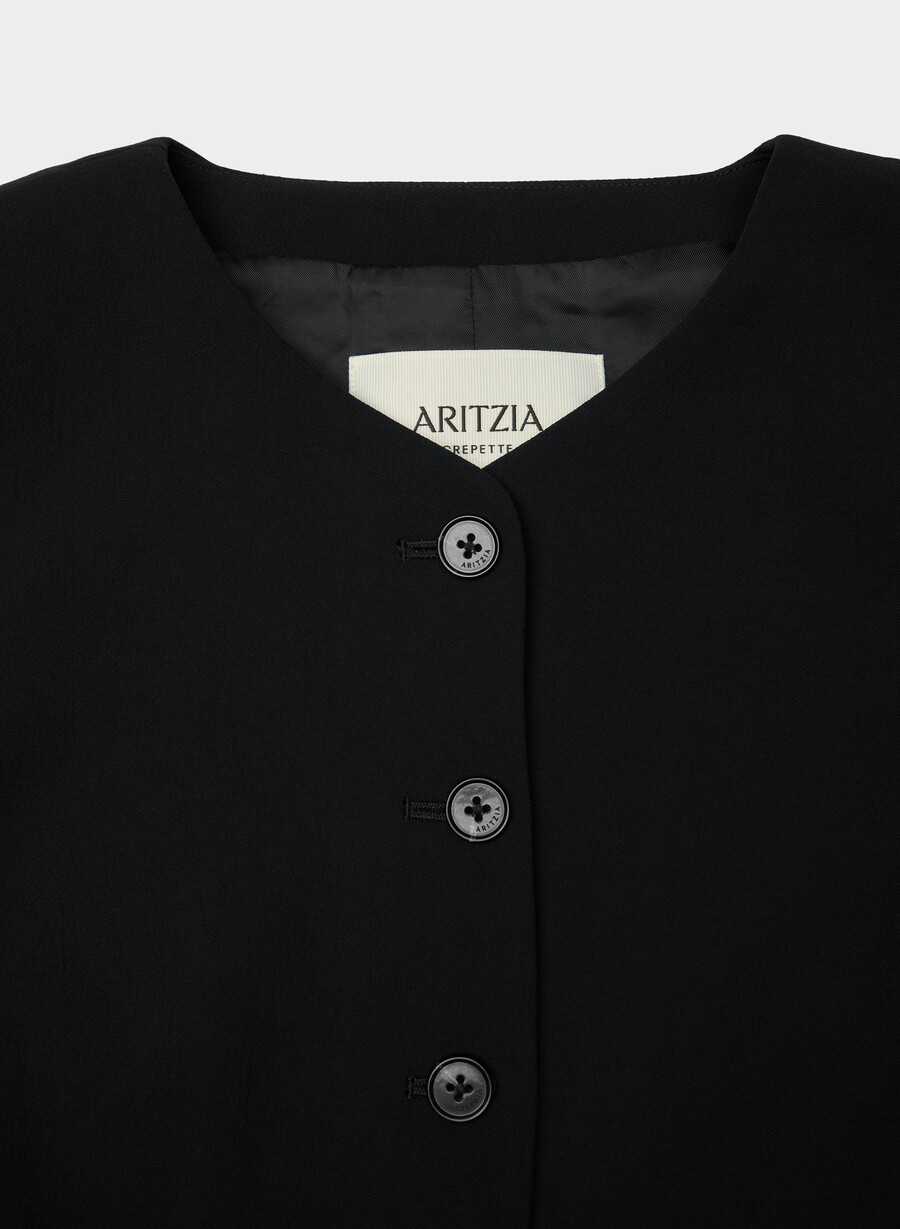 königlicher blazer – crepette schwarz