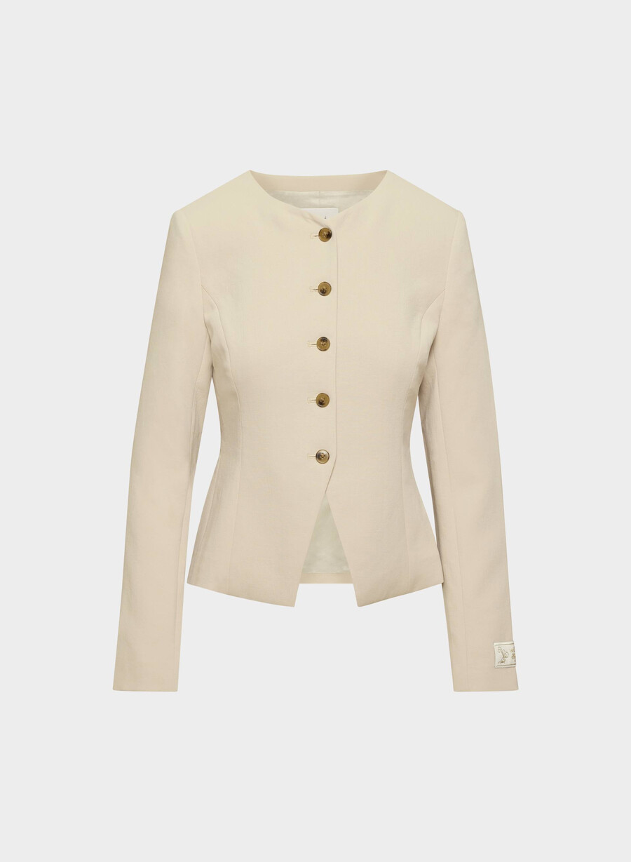 königlicher blazer – crepette marcona beige