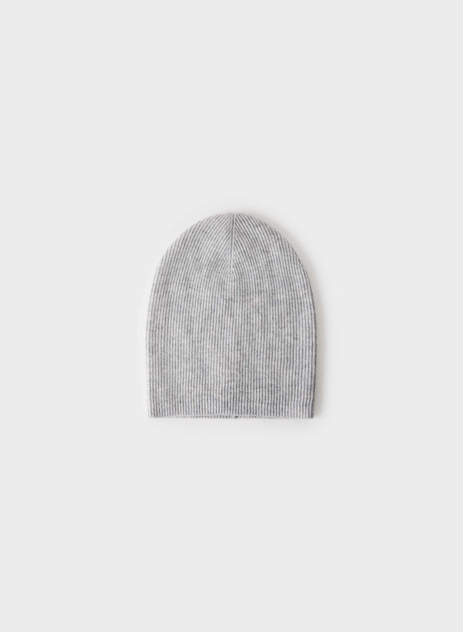 kaschmir-ripp-slouchy-mütze heather chrome