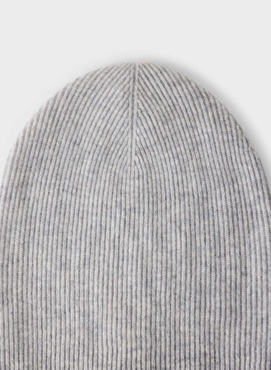 kaschmir-ripp-slouchy-mütze heather chrome