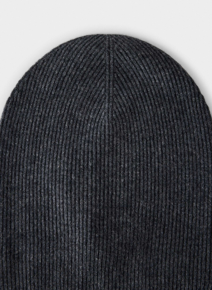 kaschmir-ripp-slouchy-mütze heather charcoal