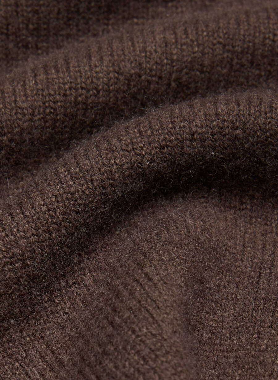 essential wool cashmere london cardigan rich mocha brown