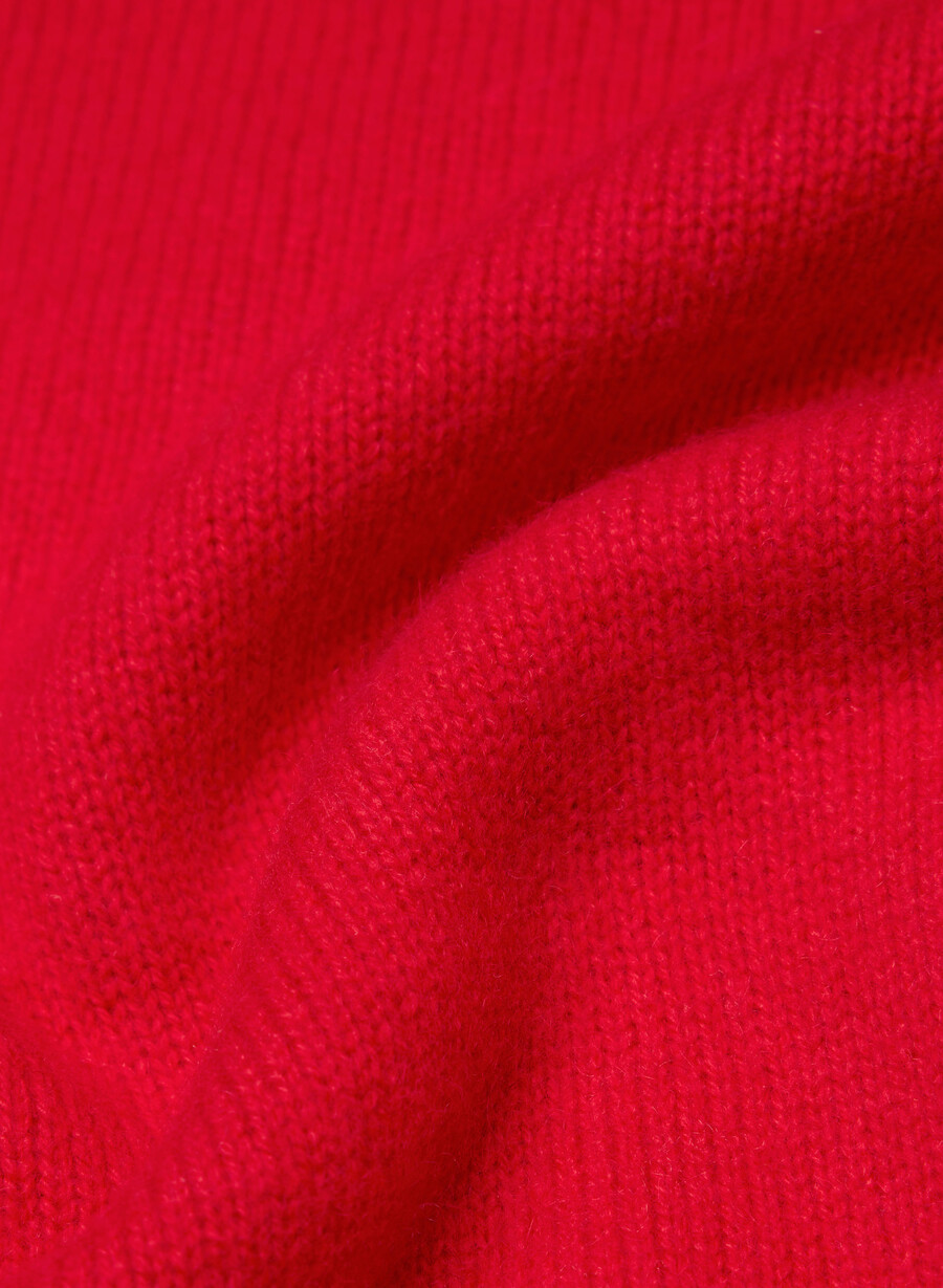 essential wool cashmere london cardigan flashing red