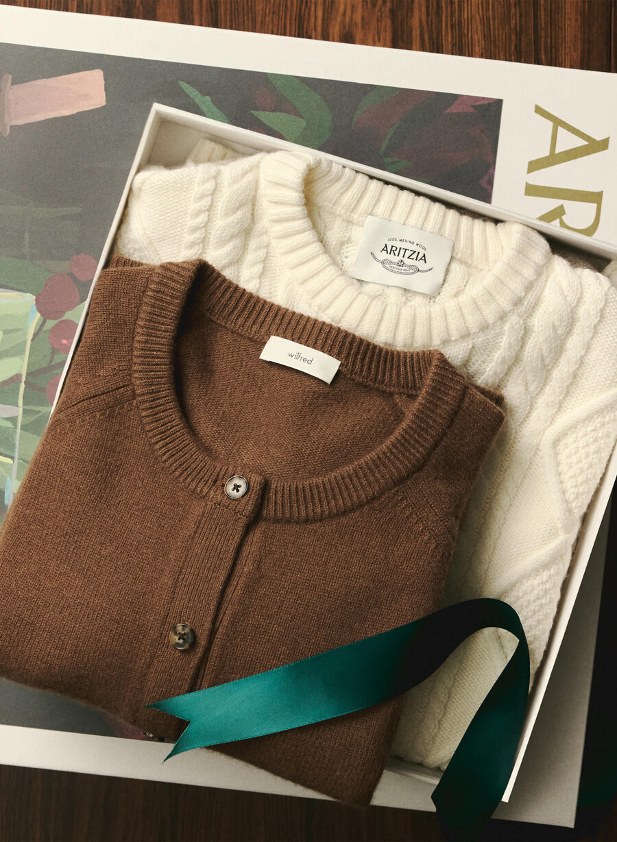 essential wool cashmere london cardigan schokoladenbraun