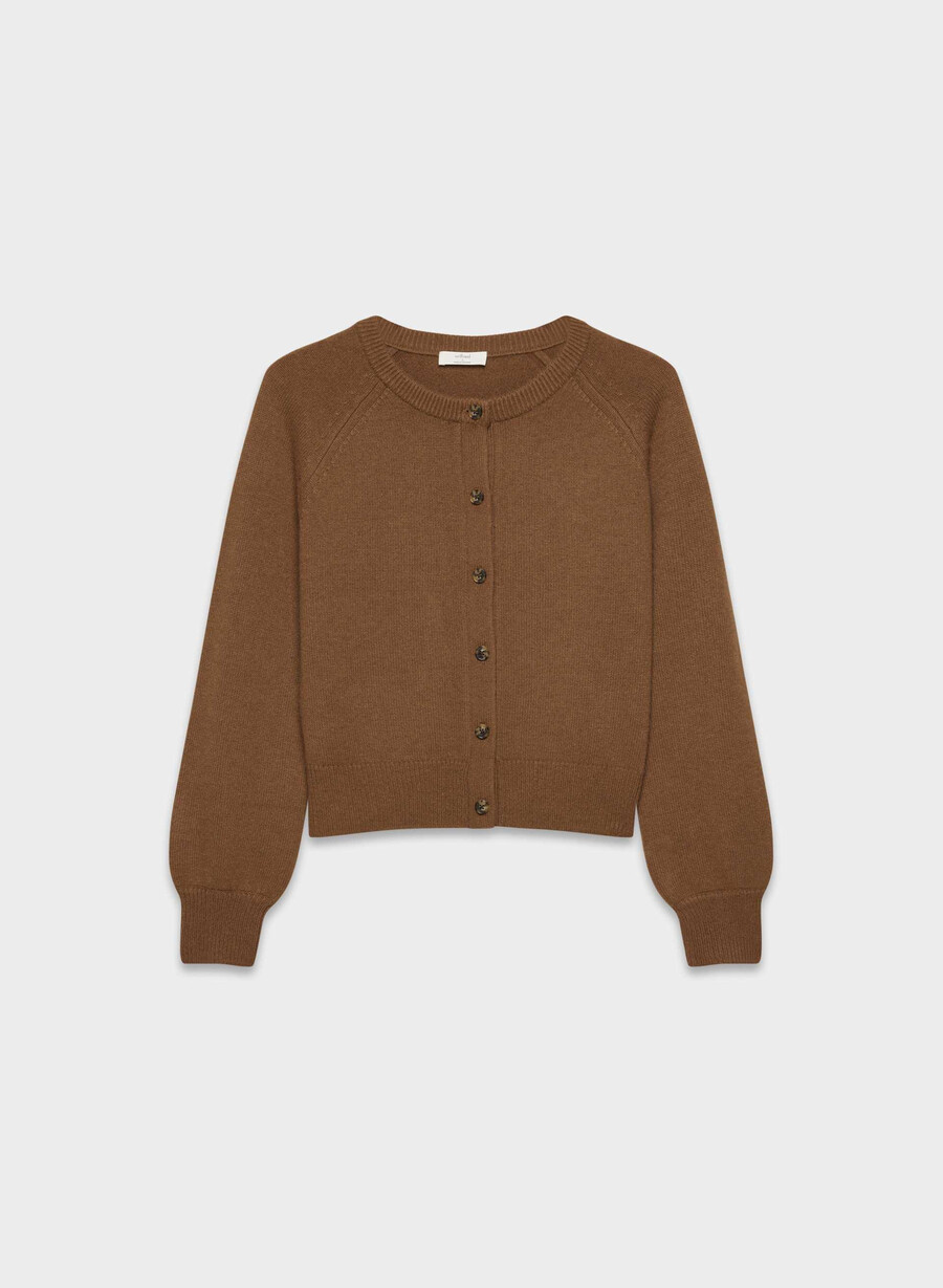 essential wool cashmere london cardigan schokoladenbraun