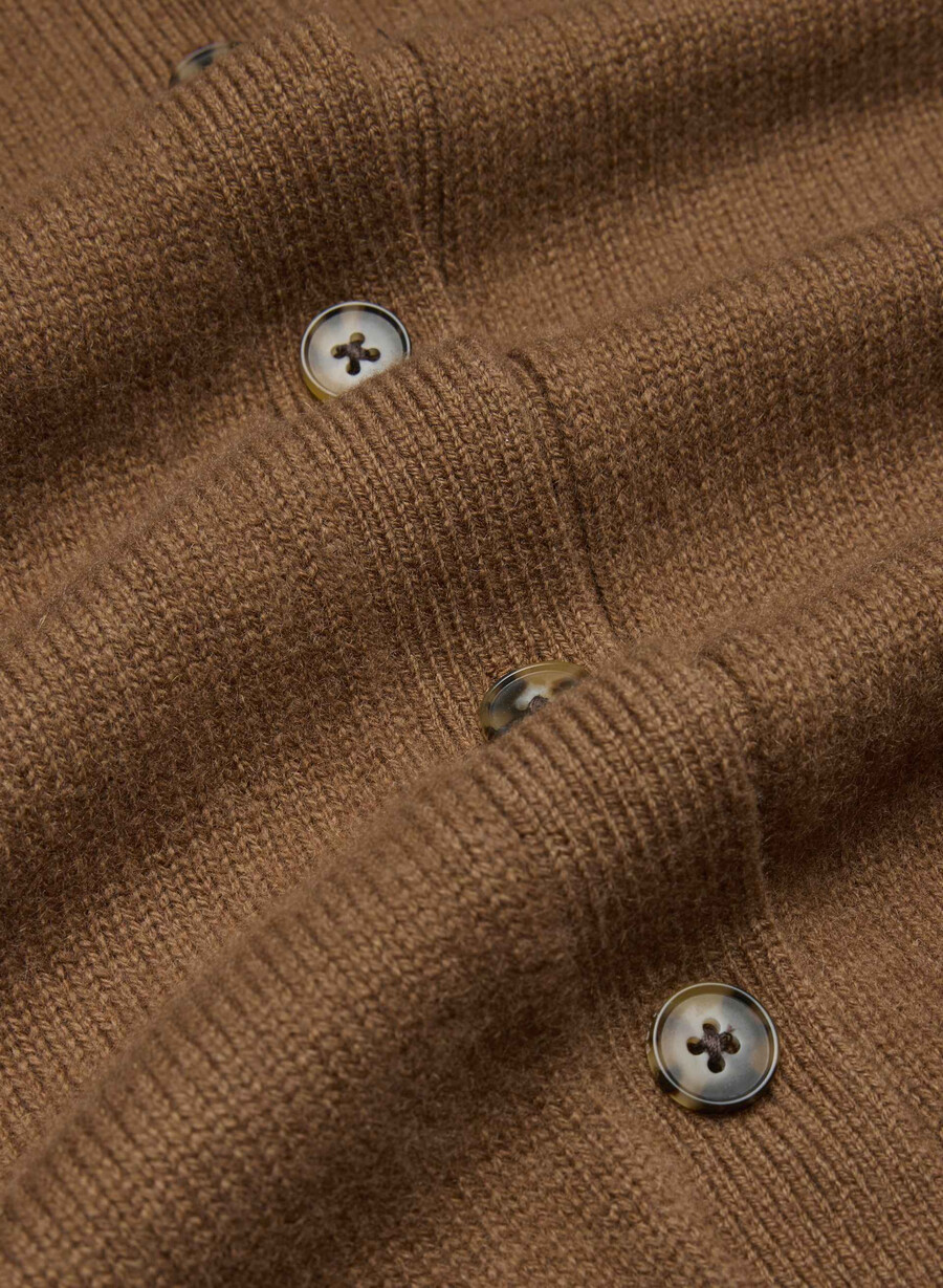essential wool cashmere london cardigan schokoladenbraun