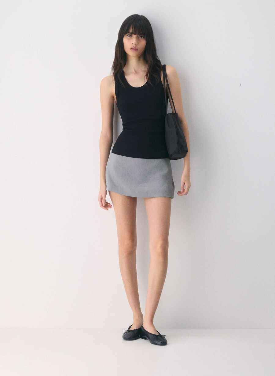 jewel skort - crepette riverstone grey