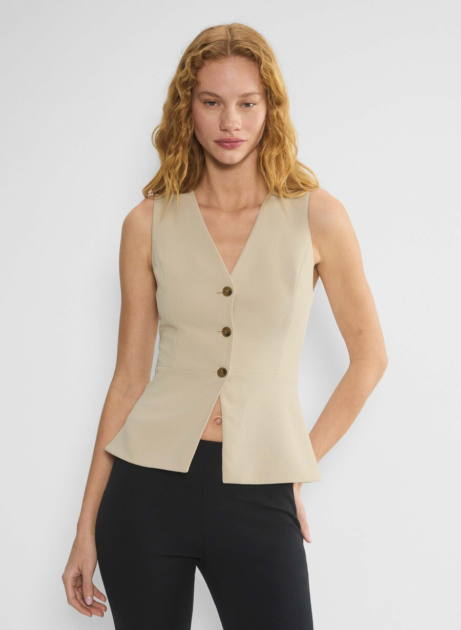 catherine vest marcona beige