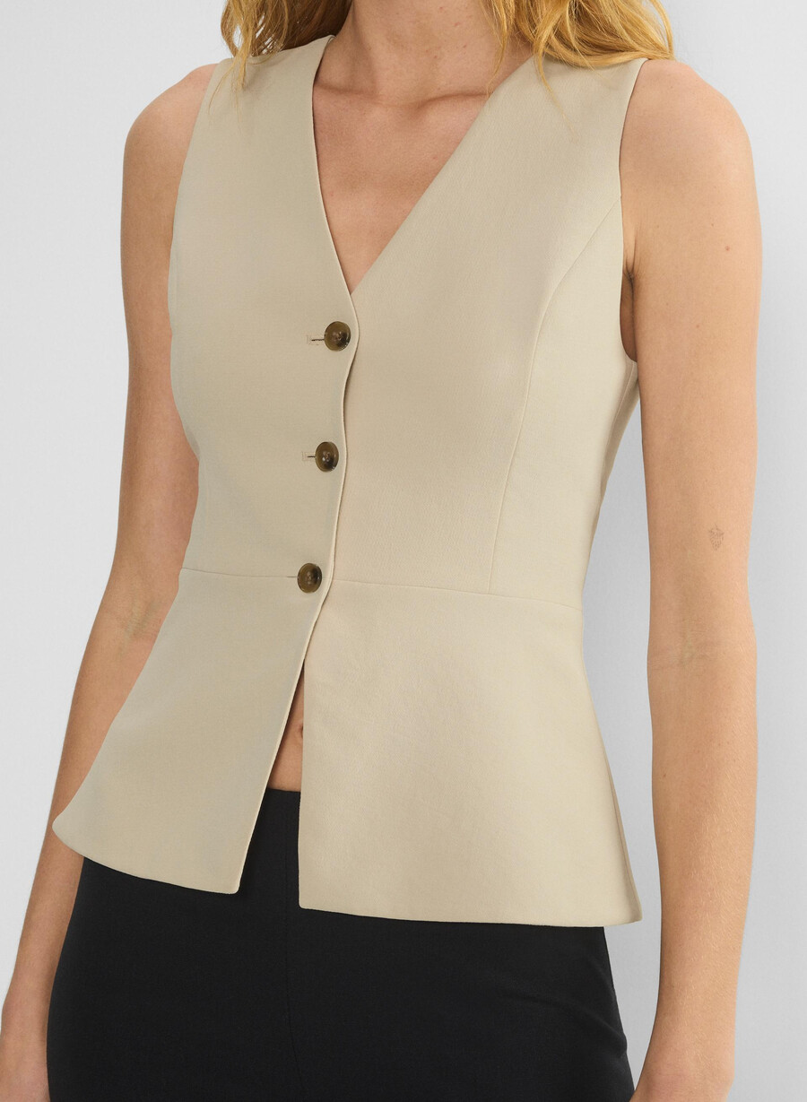 catherine vest marcona beige
