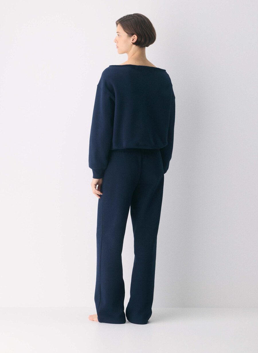gemütliche sweatfleece-jogginghose mit perfektem bund admiral
