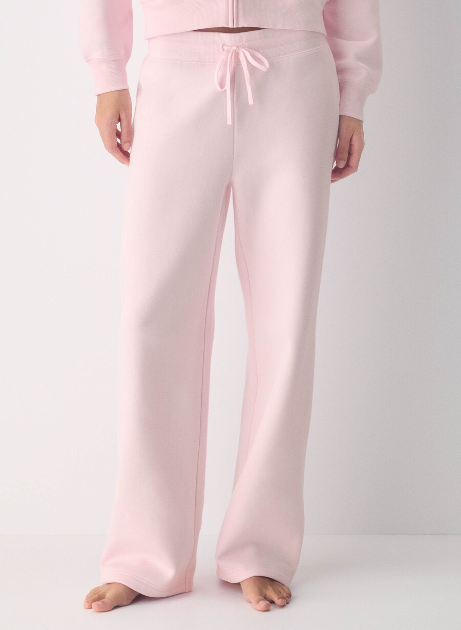 kuschelige sweatfleece-jogginghose mit perfektem bund villa pink
