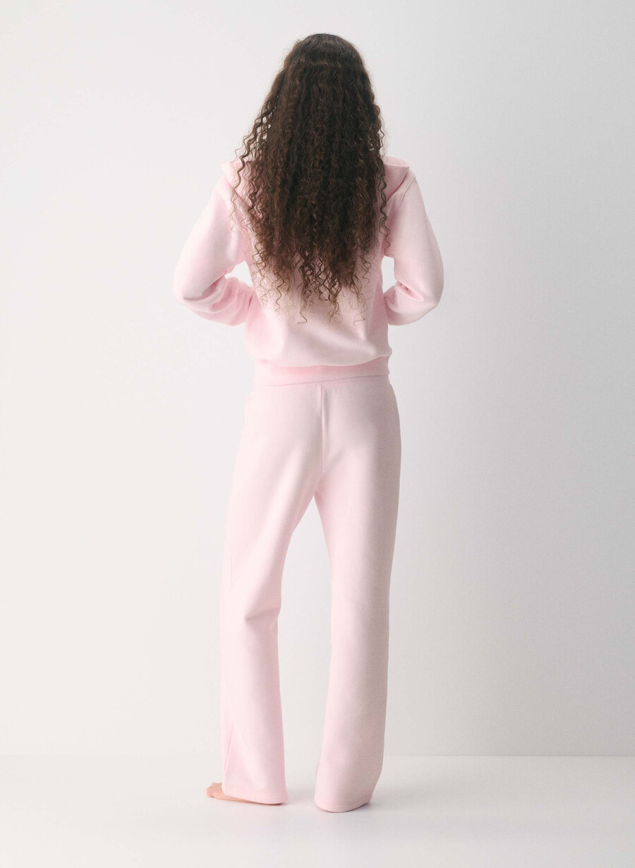 kuschelige sweatfleece-jogginghose mit perfektem bund villa pink