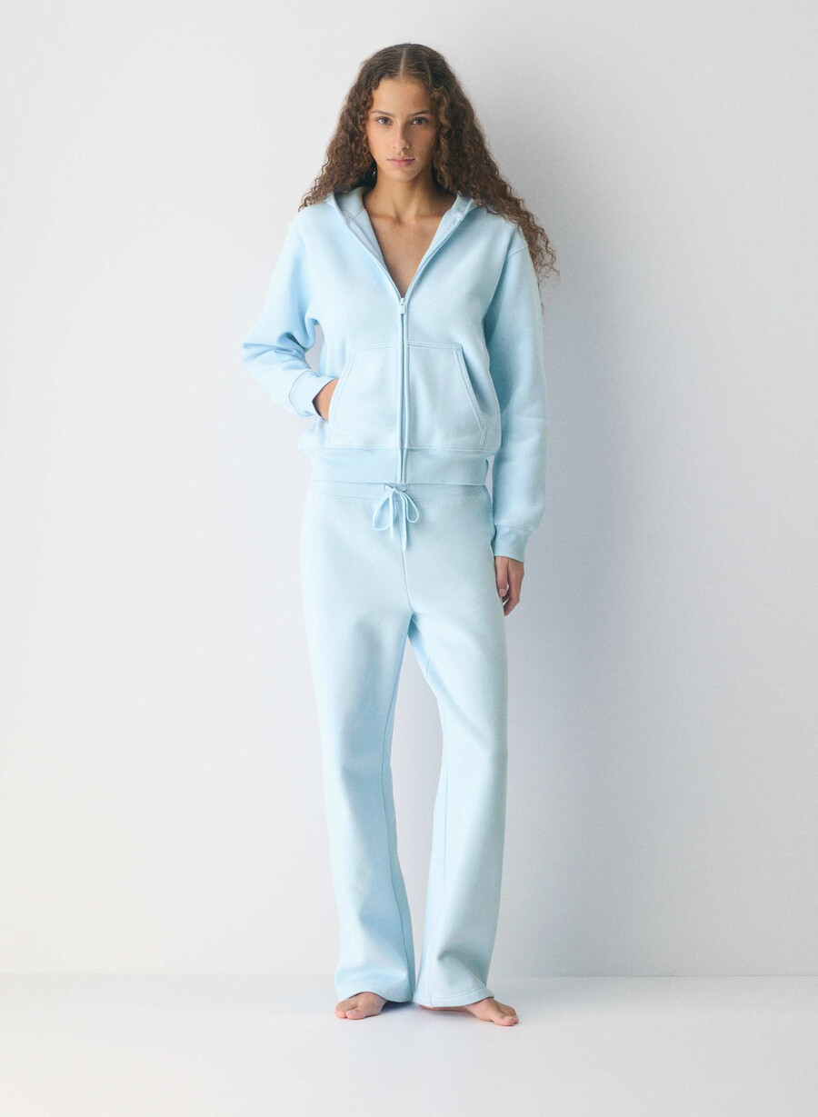 gemütliche sweatfleece-jogginghose mit perfektem bund villa blau