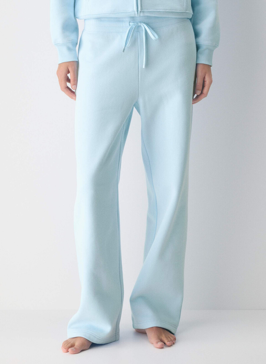 gemütliche sweatfleece-jogginghose mit perfektem bund villa blau