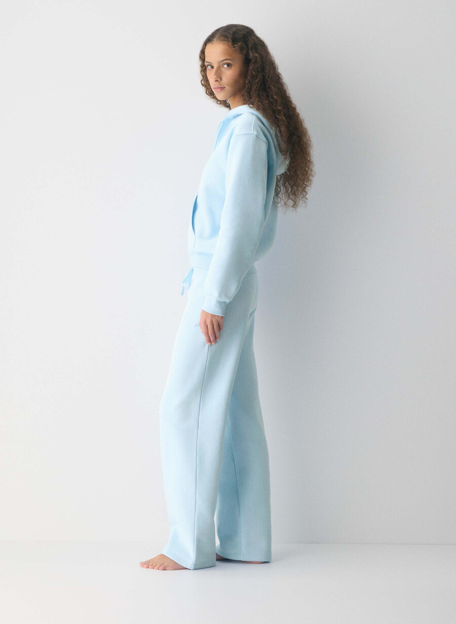 gemütliche sweatfleece-jogginghose mit perfektem bund villa blau