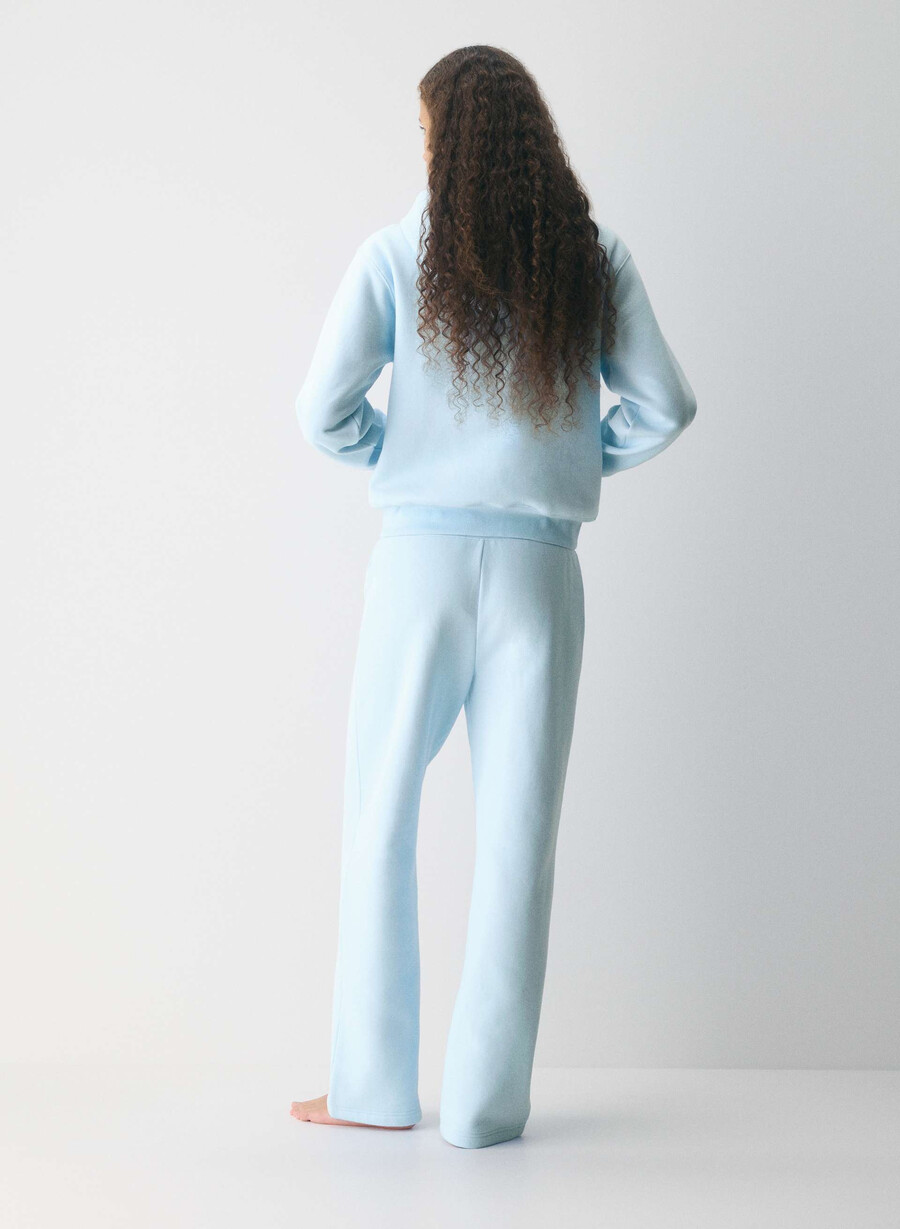 gemütliche sweatfleece-jogginghose mit perfektem bund villa blau