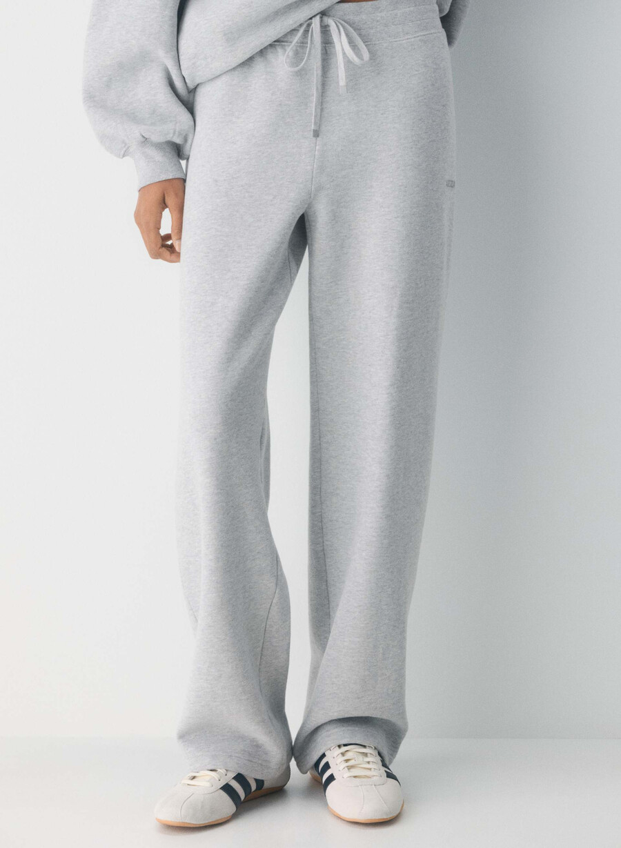 gemütliche sweatfleece-jogginghose mit perfektem bund heather chrome