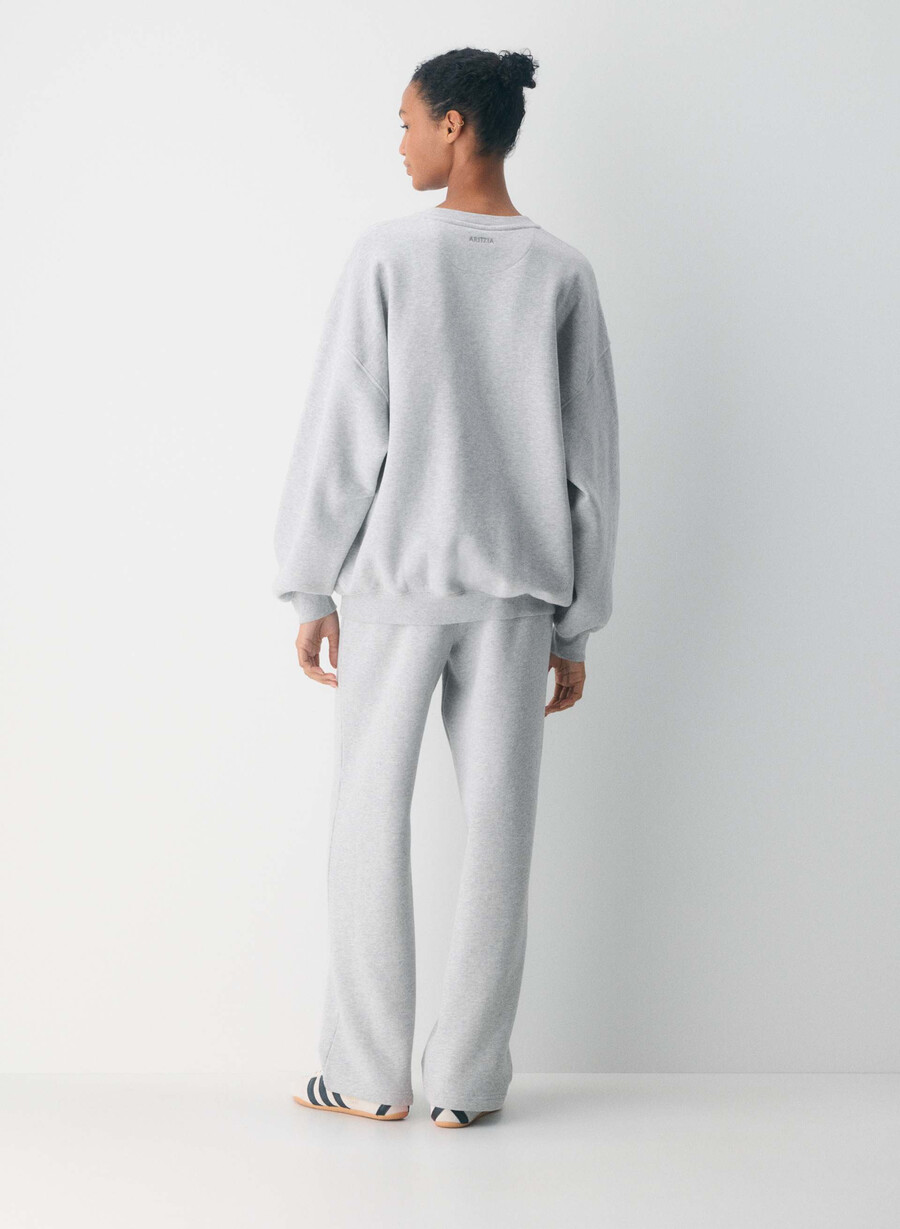 gemütliche sweatfleece-jogginghose mit perfektem bund heather chrome