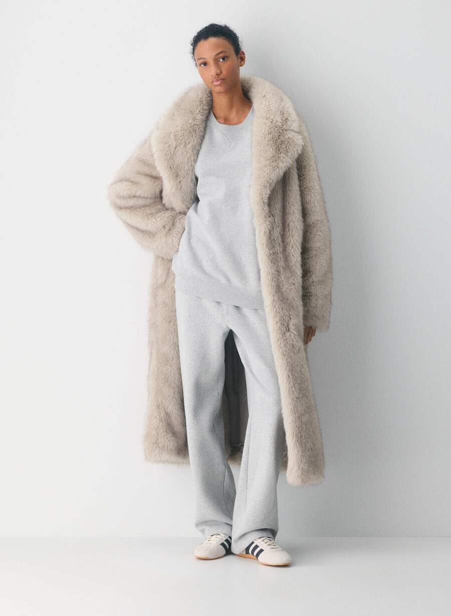 gemütliche sweatfleece-jogginghose mit perfektem bund heather chrome