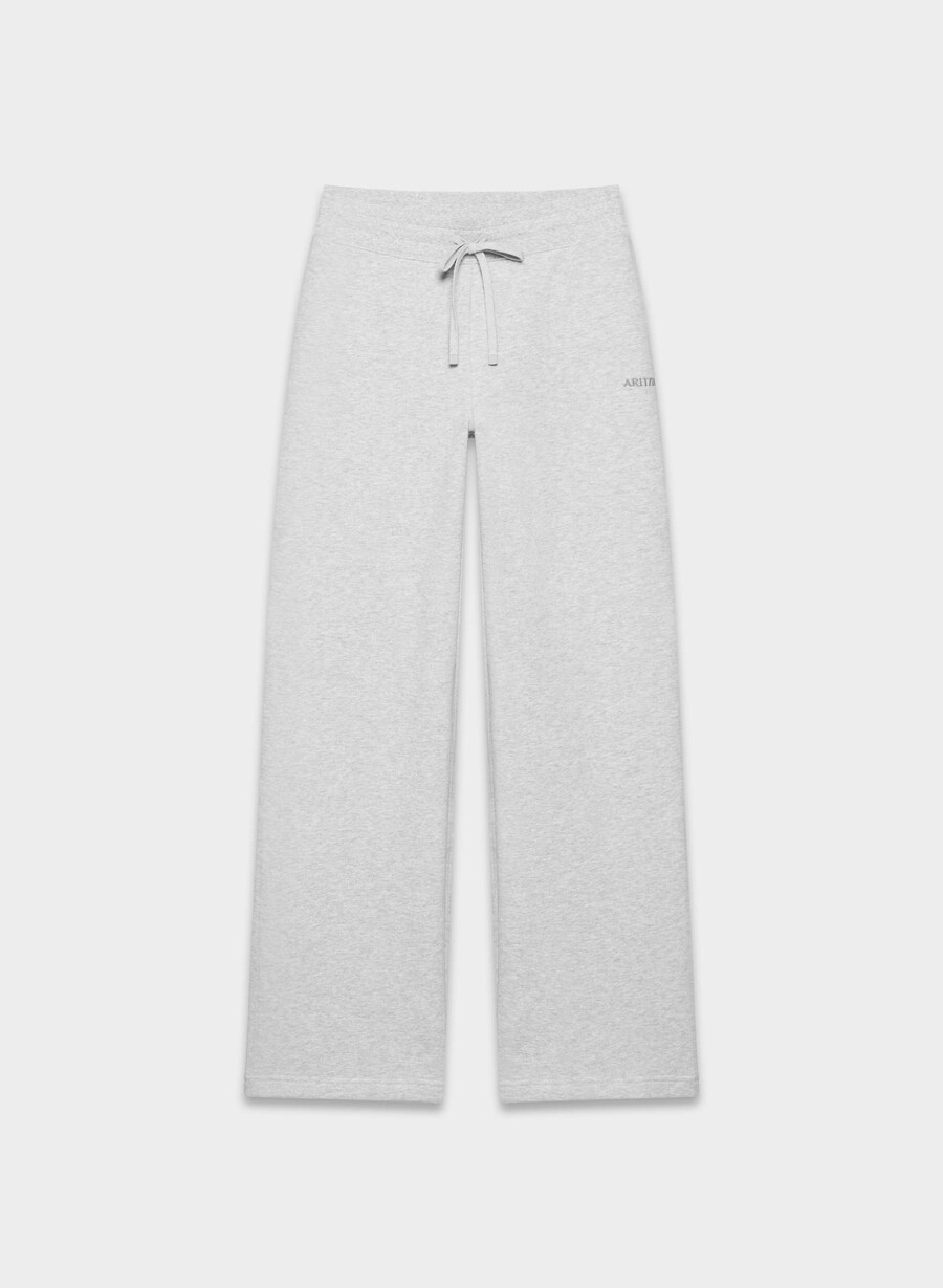 gemütliche sweatfleece-jogginghose mit perfektem bund heather chrome