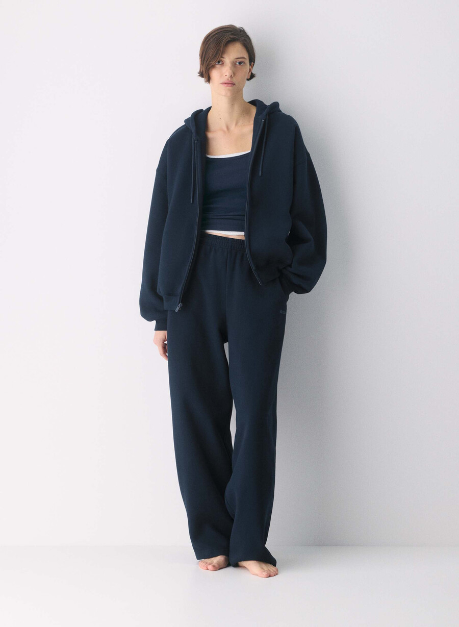 kuscheliger sweatfleece mega zip hoodie admiral