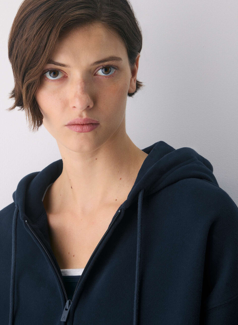 kuscheliger sweatfleece mega zip hoodie admiral
