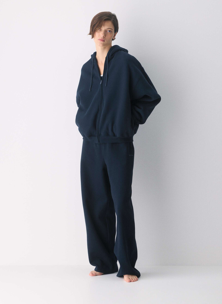 kuscheliger sweatfleece mega zip hoodie admiral