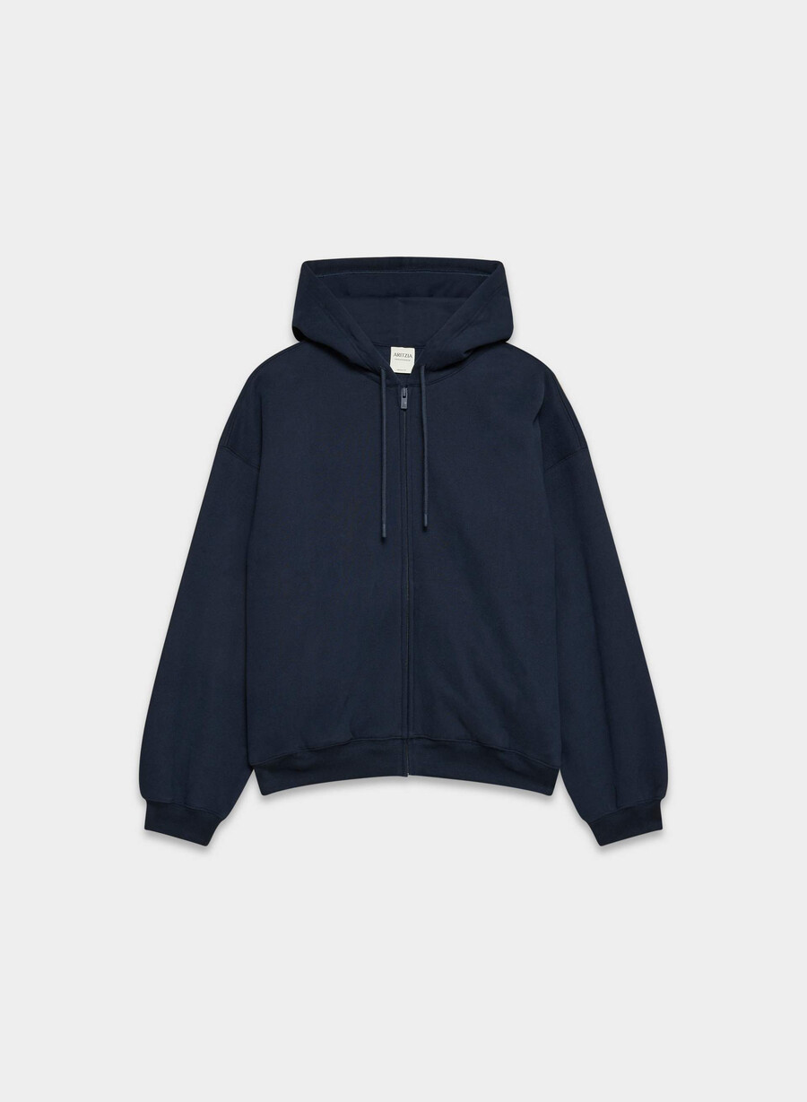 kuscheliger sweatfleece mega zip hoodie admiral