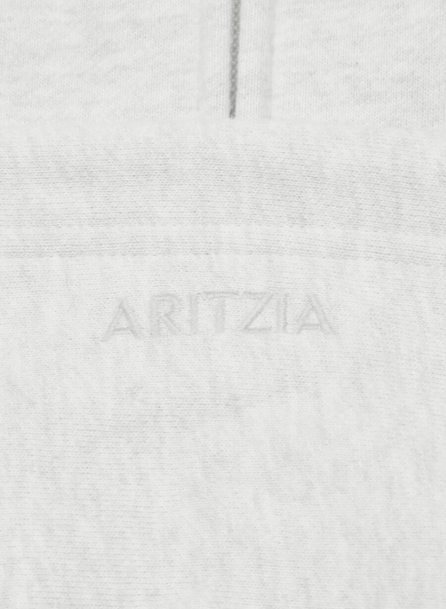 kuscheliger fleece-kapuzenpullover mit mega-reißverschluss metalles wolkenweiss