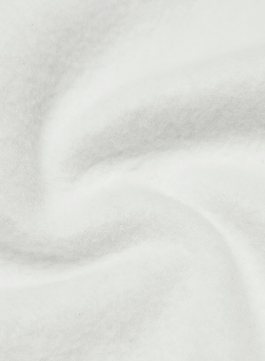 kuscheliger fleece-kapuzenpullover mit mega-reißverschluss metalles wolkenweiss