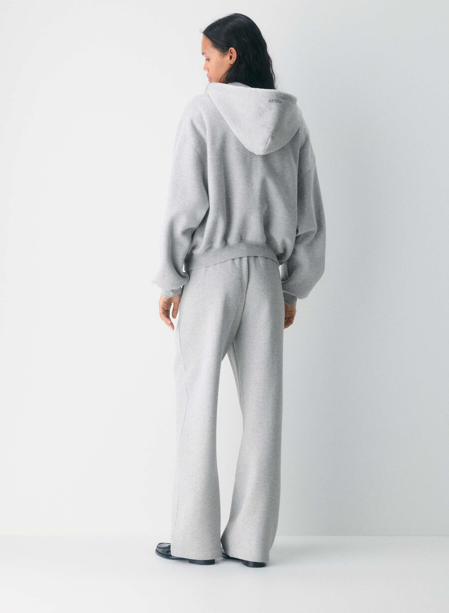 kuscheliger fleece-kapuzenpullover mit mega-reißverschluss heather chrome