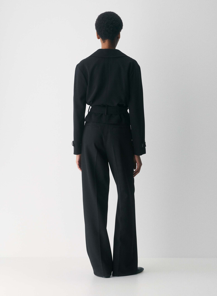 postage trenchcoat - sway crêpe schwarz