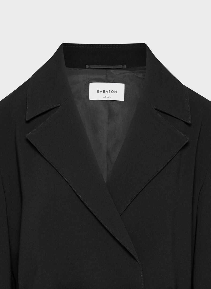 postage trenchcoat - sway crêpe schwarz