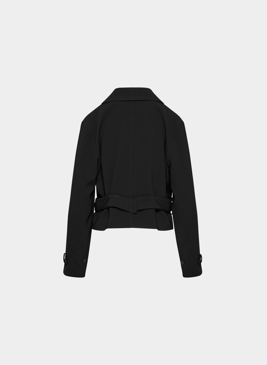 postage trenchcoat - sway crêpe schwarz